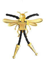Gold Bumblebee Bolo Tie: Grey