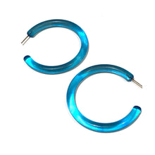 XL Jelly Hoop Earrings - 2 inch: Seafoam