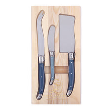 Blue Charcuterie Knives - Set of 3: Stainless Steel / 10.25" L x 5.25" W x .75" D