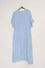 Long Linen Dress Kimono Light Grey One Size