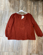 Linen Blouse  Sky Blue One Size
