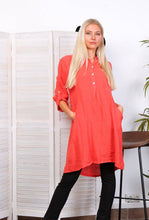 Short Linen Dresse One Size Taupe
