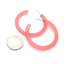 XL Jelly Hoop Earrings - 2 inch: Amethyst