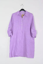 Short Dress Linen Jeans Blue One Size