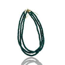 Faceted Bead Necklaces 6mm: Green & Black