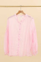 FLUID SHIRT WITH GATHERED SLEEVES IN RAYON AND SILK: Camel / One size