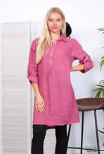 Short Linen Dresse One Size Taupe