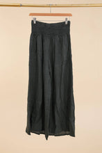100% Linen Trousers REF. 2771: Black