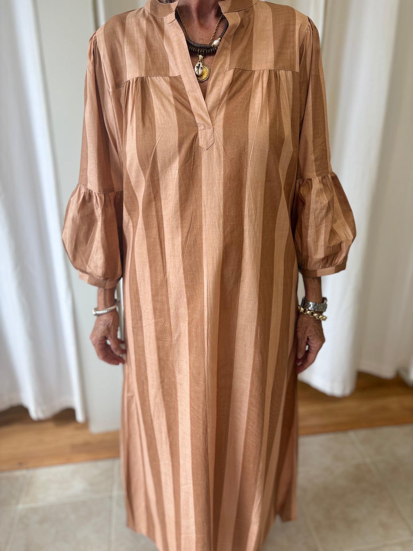 Millie Dress Blush Stripe F25