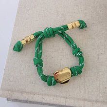 Knotty Cord Heart Bracelet - WATERPROOF: Orange