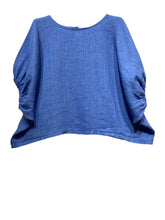 White Linen Blouse : Balloon Sleeve