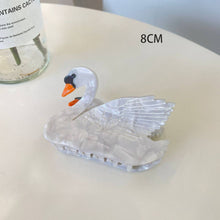 FASHIONABLE WHITE SWAN ACETIC ACID HAIR CLIP_CWAHA0549: TYPE6 / (OS) 2