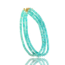 8mm Bead Necklaces: Blue Motted Jade