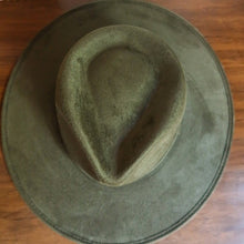 Vegan Suede Rancher Hat - Olive Green: Medium