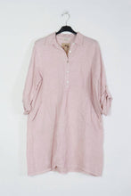 Short Dress Linen Jeans Blue One Size