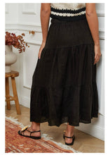 Linen Tier Skirt : Tobacco