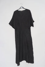 Long Linen Dress Kimono Charcoal Grey One Size