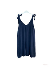 Short dress with adjustable cotton gauze straps One Size