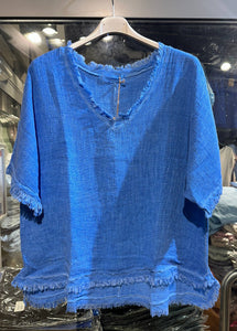 Fringe Blouse: Taupe