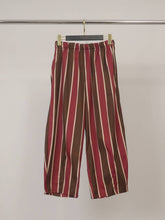 Striped elastic-waist pants TDM67625PCST: Blue