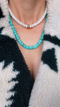 Turquoise Magnesite Heshi : 15.5" + 2" ext