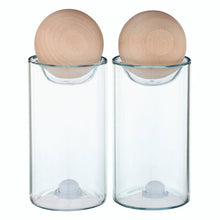 Salt + Pepper Shaker Set - Coastal Blue: 3.25" H x 1.75" Dia