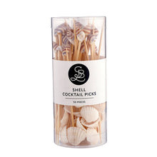 Shell Cocktail Picks - Set of 50: Bamboo ,  Shell / 3.5" L