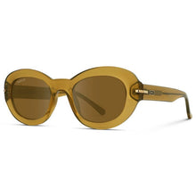 Calista - Women's Round Sunglasses: Milky Burnt Sand Frame / Brown Gradient Lens