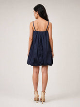 Strappy bubble dress TDM60626PN: Bleu marine