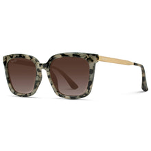 Madison - Women's Square Polarized Sunglasses: Soft Tortoise / Gradient Brown Lens 1033 TRTGLD