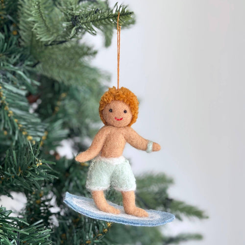Felt Ornament - Surfer Boy: