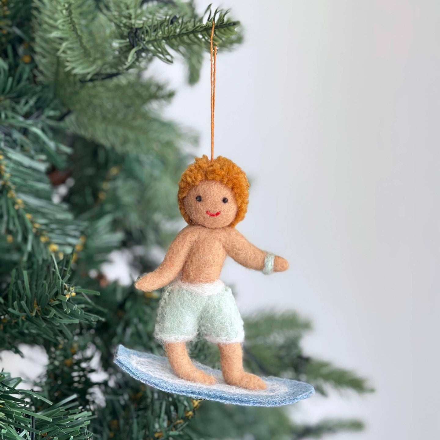 Felt Ornament - Surfer Boy: White Surfer Boy