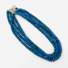 8mm Bead Necklaces: Blue Motted Jade
