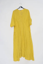 Long Linen Dress Kimono Light Grey One Size