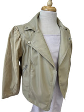 Clover Khahi Beige Faux Leather Poplin Jacket