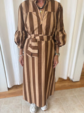 Millie Dress Chocolate Stripe F25