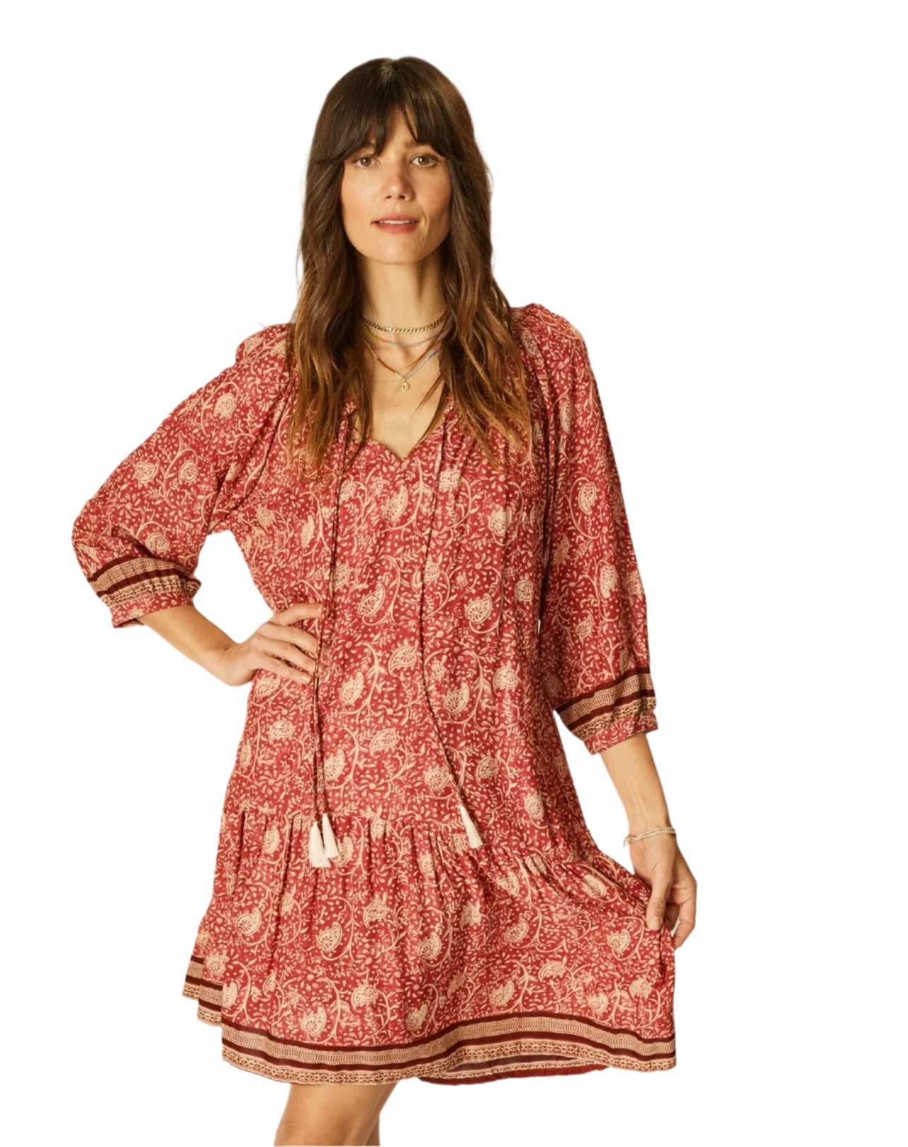 Stevie Dress Terracotta Rayon