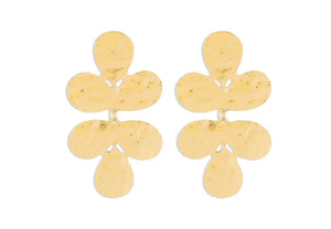 Hammered Petal Drop Earrings