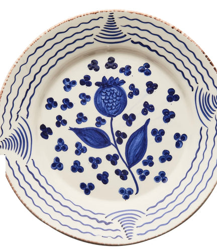 Casa Nuno Blue Pomegranate Plate