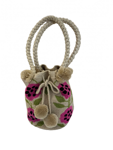 Large Braided Flower Bag