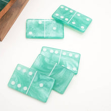 Dominos- Aqua Set of 28 Chips
