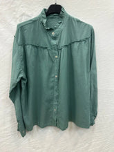 Cotton ruffled shirt @88270_ChVolantUni: Light beige