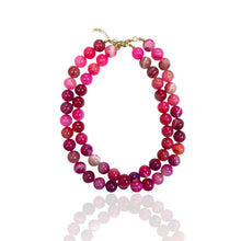 14mm Bead Necklace: Bluelace Agate