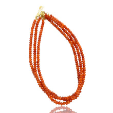 Faceted Bead Necklaces 6mm: Peach