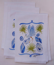 Limited Edition Blue Coastal Life White Flour Sack Towel