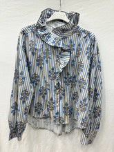 Bohemian Printed Shirt Jean Blue One Size