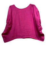 Camel Linen Blouse : Balloon Sleeve