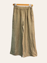 WIDE STRIPED PANTS : Sky Blue / One size