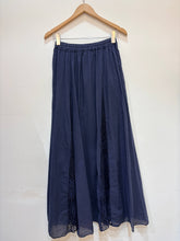 Long cotton skirt with lace detail PJ2614: Camel / TAILLE STANDARD (36-42 / S-XL)