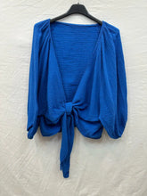 Cotton gauze tie bolero One Size